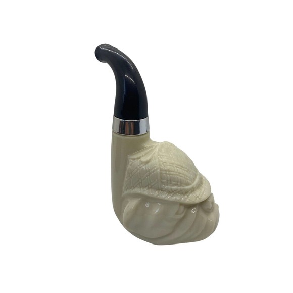 Vintage Sherlock Holmes Bulldog Pipe Avon Cologne Bottle Decanter (Empty) - Picture 8 of 10